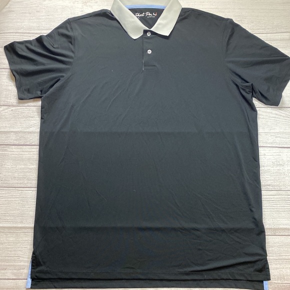 Short Par 4 By Greyson Golf Polo Black Short Sleeve Shirt - Size: L - Picture 3 of 8